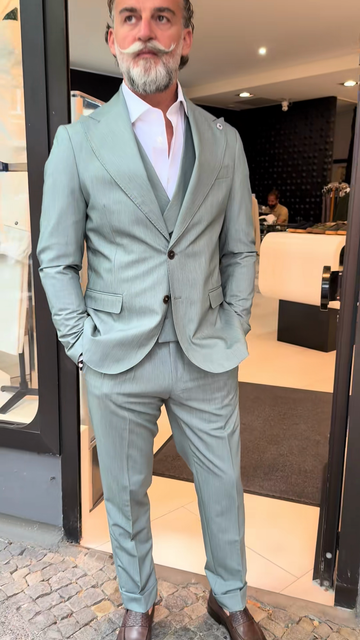 Light Grey Three - Piece Suit